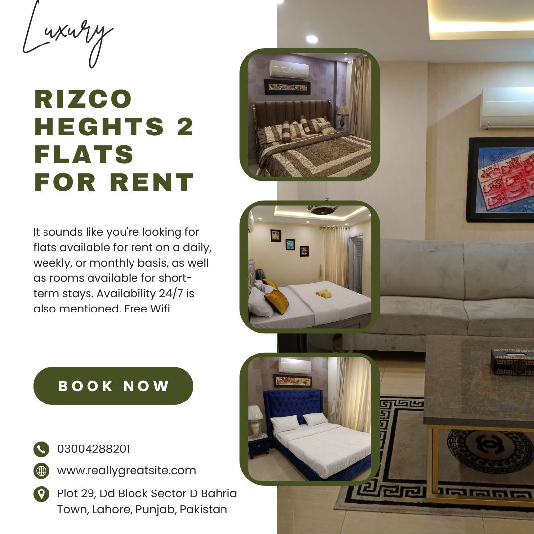 Room 301 — 1-Bedroom Executive Room at Rizco Heights, Bahria Town, Lahore